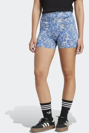 adidas X liberty london tonal booty shorts in multicolor / chalk white / amb