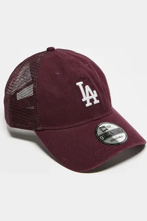 New Era LA Dodgers trucker cap in burgundy