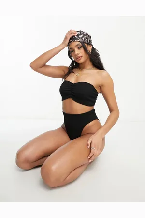 ASOS Amy mix and match crinkle bandeau bikini top in