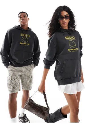 ASOS Unisex oversized license hoodie with Nirvana prints and embroidery in