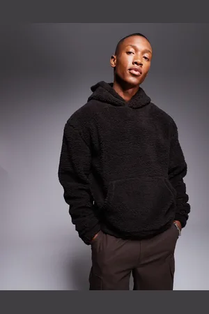 ASOS Boxy oversized borg hoodie in
