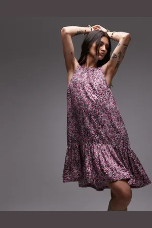 & OTHER STORIES Sleeveless mini dress with drop waist in mini abstract print