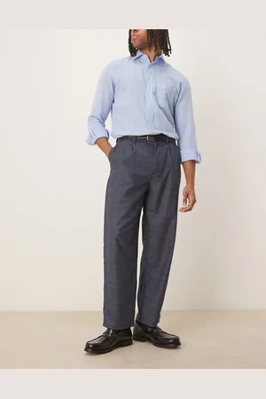 ASOS Loose skater smart trousers in blue
