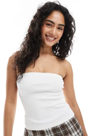 JJXX Ribbed bandeau top in