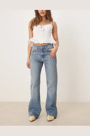 ASOS Denim bootcut flare jean in midwash