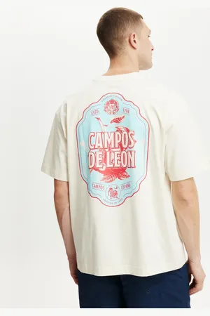 Cotton On Box fit graphic t-shirt in khaki