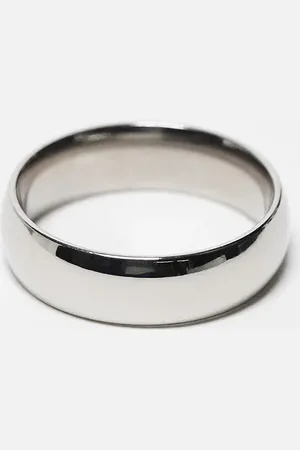LOST SOULS Basic curved band ring in stainless steel