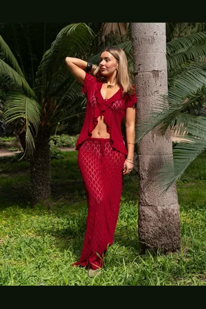 Daisy Street X Molly Mcfarlane crochet maxi skirt in co ord