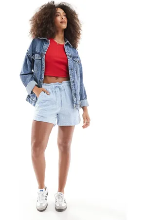 JJXX Seersucker shorts in stripe