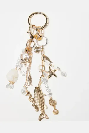 ASOS Beach bag charm in gold