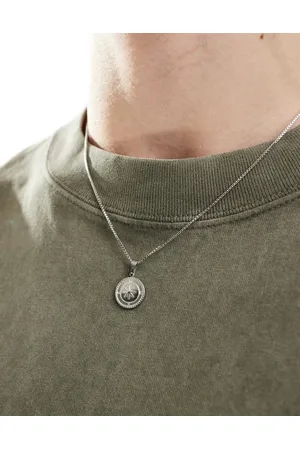 LOST SOULS Compass pendant necklace in stainless steel