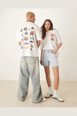ASOS Disney Pixar unisex oversized t-shirt with Cars prints in