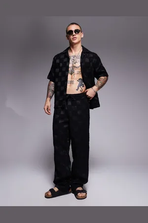ASOS Co-ord premium baggy crochet trouser in