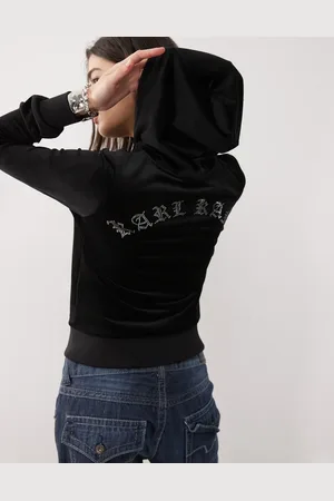 Karl Kani Signature rhinestone logo hoodie with back print in