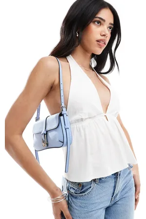 Bershka Cheesecloth halterneck top in