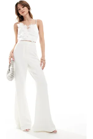 French Connection Arlette flare leg trousers in