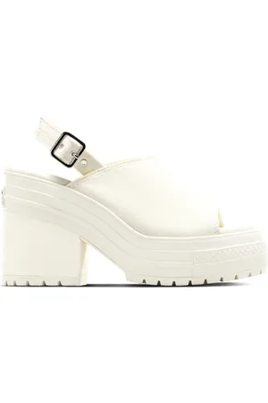 Converse Chuck 70 de luxe heel sandal platform in egret/egret/egret