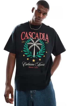 Cotton On Box fit graphic t-shirt in /palm cove