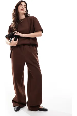 ASOS Oversized barrel leg jogger co-ord in chocolate