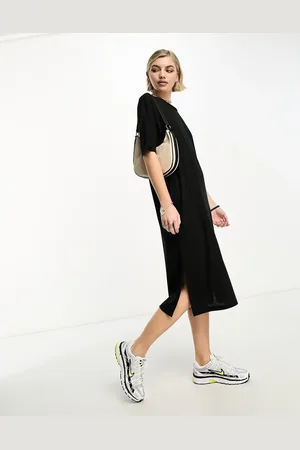 Noisy May Midi split t-shirt dress in