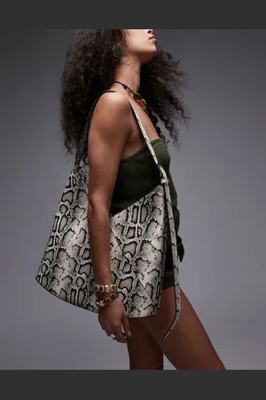 Topshop Thea V tote bag in snake print