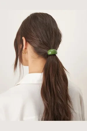 DesignB London Resin hair tie in olive