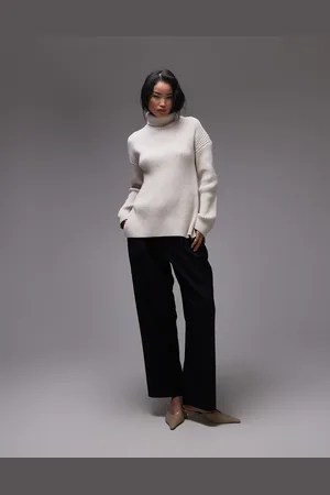 & OTHER STORIES Wool and cotton blend knit oversized sweater in off
