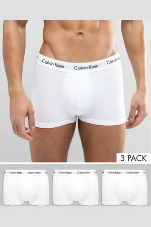 Calvin Klein Cotton Stretch 3 pack low rise trunks in