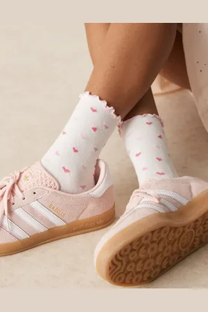 Boux Avenue Heart print sock in ivory