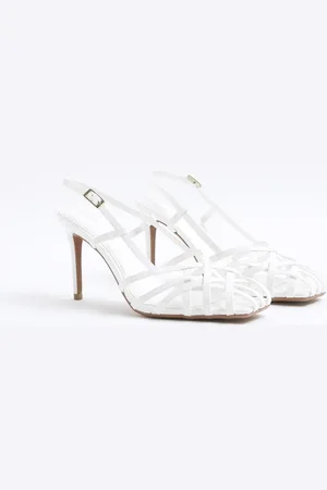River Island Caged square toe heels in