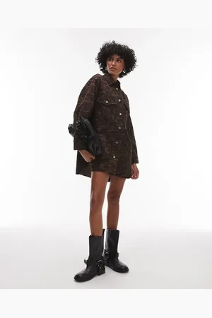 AllSaints Faye shacket dress in camo