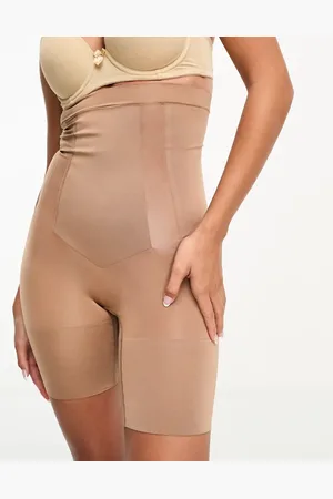 Spanx Oncore sculpting high-waist midthigh contouring short in cafe au lait