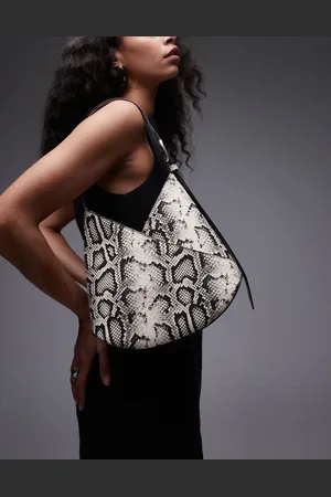 Topshop Sascha V shoulder bag in snake print