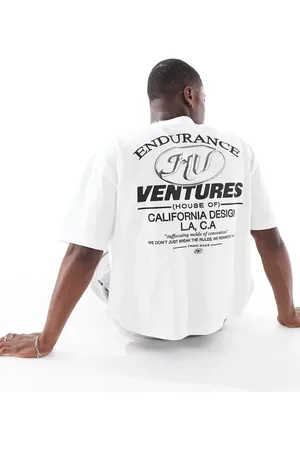 ASOS Boxy oversized t-shirt with text graphic in