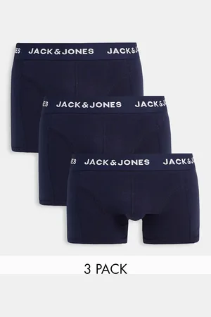 JACK & JONES 3 pack trunks with contrast waistband