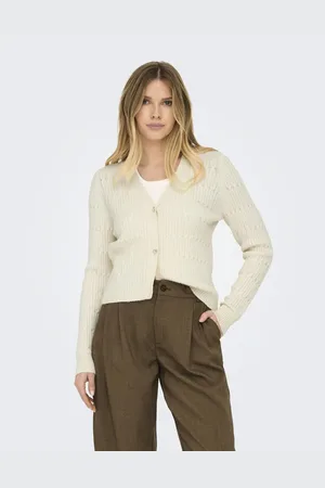 ONLY Knitted cardigan in whitecap gray