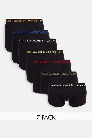 JACK & JONES 7 pack trunks in with colour logo waistband