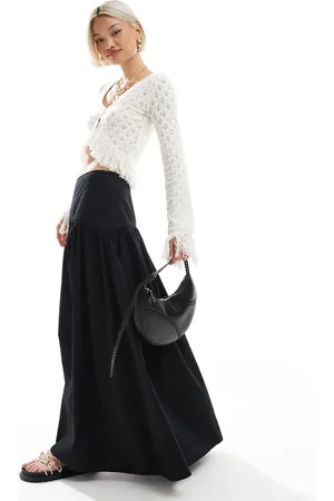 ASOS Drop waist maxi skirt in