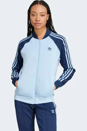 adidas Adicolor classics sst track top in clear sky