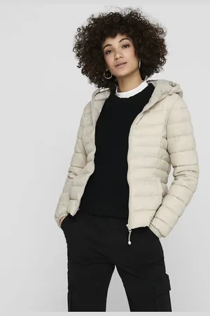ONLY Quilted jacket in pumice stone