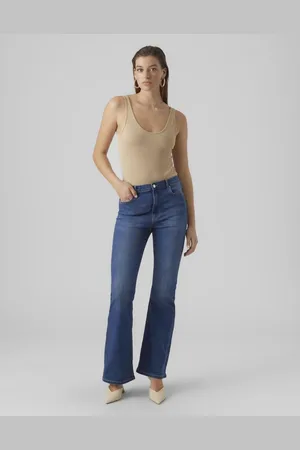 VERO MODA Flared fit jeans in medium denim