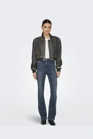 ONLY Flared fit jeans in black denim