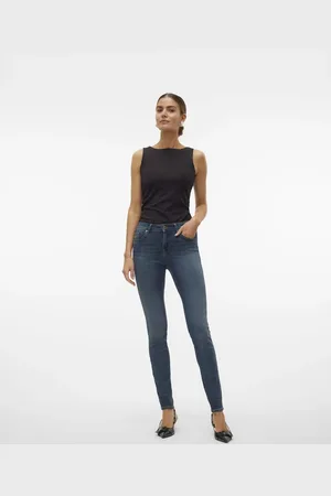 VERO MODA Slim fit jeans in dark denim