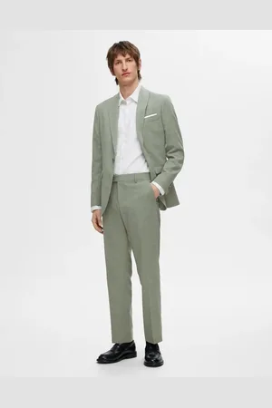 SELECTED Suit trousers in desert sage