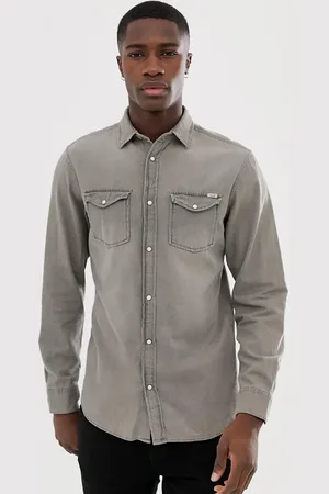 JACK & JONES Slim fit denim shirt in wash