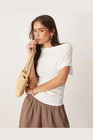 MANGO Slash neck off the shoulder top in