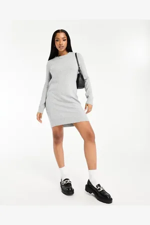 VERO MODA Knitted mini jumper dress in melange