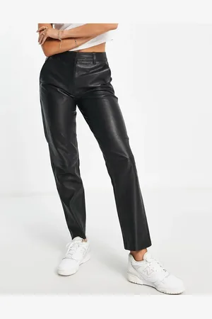 SELECTED Femme real leather trousers in