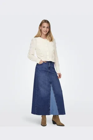 ONLY Denim skirt in medium denim