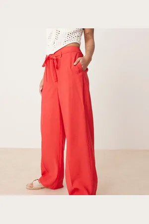ASOS Petite tailored wide leg trousers co-ord with tie belt in